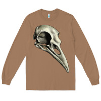 Toasted Coconut Raven Skull Long Sleeve Tee - RanaPortraitStore