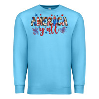 Ocean Blue american y'all Premium Sweatshirt - JahusDesignShop