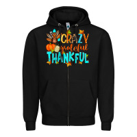Black crazy grateful thankful Zipper Hoodie - Zillion Design Studio