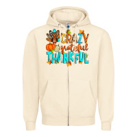 Sandshell crazy grateful thankful Zipper Hoodie - Zillion Design Studio