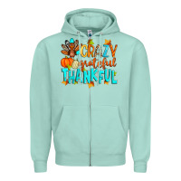 Seafoam crazy grateful thankful Zipper Hoodie - Zillion Design Studio