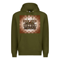 Army Green educated motivated elevated melanated Premium Hoodie - MaliasSmallBusiness