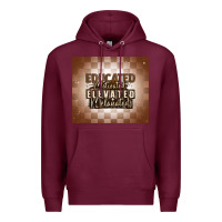 Burgundy educated motivated elevated melanated Premium Hoodie - MaliasSmallBusiness