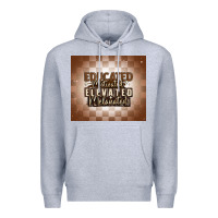 Heather Grey educated motivated elevated melanated Premium Hoodie - MaliasSmallBusiness