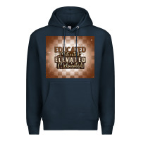 Navy educated motivated elevated melanated Premium Hoodie - MaliasSmallBusiness