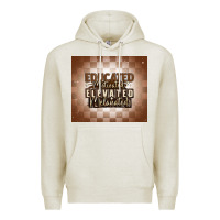 Oatmeal Heather educated motivated elevated melanated Premium Hoodie - MaliasSmallBusiness