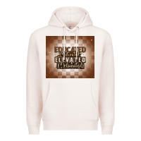 Pale Pink educated motivated elevated melanated Premium Hoodie - MaliasSmallBusiness