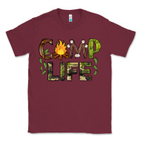 Burgundy camp life Classic Tee - BarkalooDesign