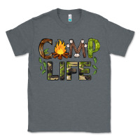 Charcoal Heather camp life Classic Tee - BarkalooDesign