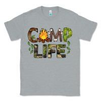 Heather Grey camp life Classic Tee - BarkalooDesign