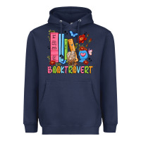 Navy booktrovert Heavyweight Hoodie - JahusDesignShop