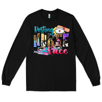 Black resting nurse face Long Sleeve Tee - Zillion Design Studio