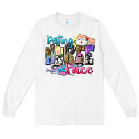 White resting nurse face Long Sleeve Tee - Zillion Design Studio