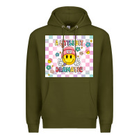 Army Green a little bit dramatic retro Premium Hoodie - MaliasSmallBusiness