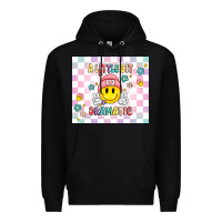 Black a little bit dramatic retro Premium Hoodie - MaliasSmallBusiness