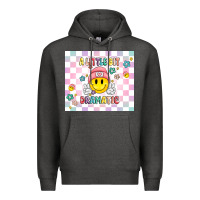 Charcoal Heather a little bit dramatic retro Premium Hoodie - MaliasSmallBusiness