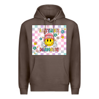 Coffee a little bit dramatic retro Premium Hoodie - MaliasSmallBusiness