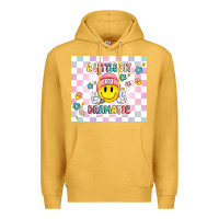 Mustard a little bit dramatic retro Premium Hoodie - MaliasSmallBusiness
