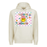 Oatmeal Heather a little bit dramatic retro Premium Hoodie - MaliasSmallBusiness