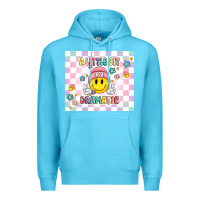 Ocean Blue a little bit dramatic retro Premium Hoodie - MaliasSmallBusiness