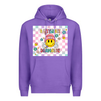 Purple a little bit dramatic retro Premium Hoodie - MaliasSmallBusiness