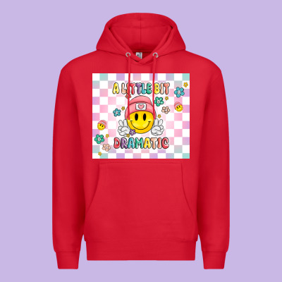 A Little Bit Dramatic Retro Premium Hoodie Designed By Maliassmallbusiness