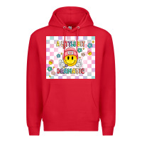 Red a little bit dramatic retro Premium Hoodie - MaliasSmallBusiness