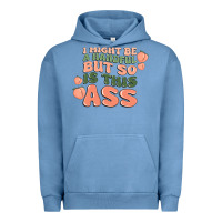 Pigment Pebble Blue i might be a handful but so is this ass Urban Hoodie - MaliasSmallBusiness