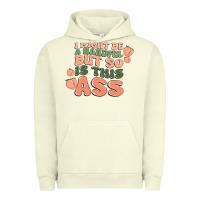 Pigment Pistachio i might be a handful but so is this ass Urban Hoodie - MaliasSmallBusiness
