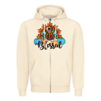Sandshell thanksgiving turkey pumpkin blessed Zipper Hoodie - RanaPortraitStore