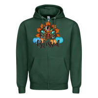 Sports Green thanksgiving turkey pumpkin blessed Zipper Hoodie - RanaPortraitStore