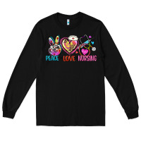 Black peace love nursing Long Sleeve Tee - Zillion Design Studio