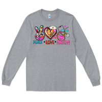 Heather Grey peace love nursing Long Sleeve Tee - Zillion Design Studio