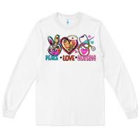 White peace love nursing Long Sleeve Tee - Zillion Design Studio