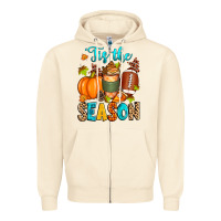 'tis The Season American  Football Zipper Hoodie | Teevron