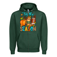 Sports Green 'tis the season american  football Zipper Hoodie - Zillion Design Studio
