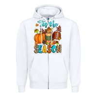 White 'tis the season american  football Zipper Hoodie - Zillion Design Studio
