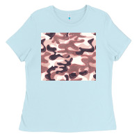 Baby Blue milky camouflage Ladies Tee - BarkalooDesign