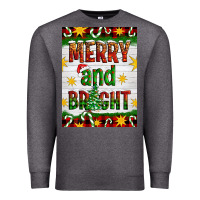 Charcoal Heather Merry And Bright Premium Sweatshirt - Artiststas