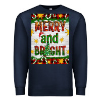 Navy Merry And Bright Premium Sweatshirt - Artiststas