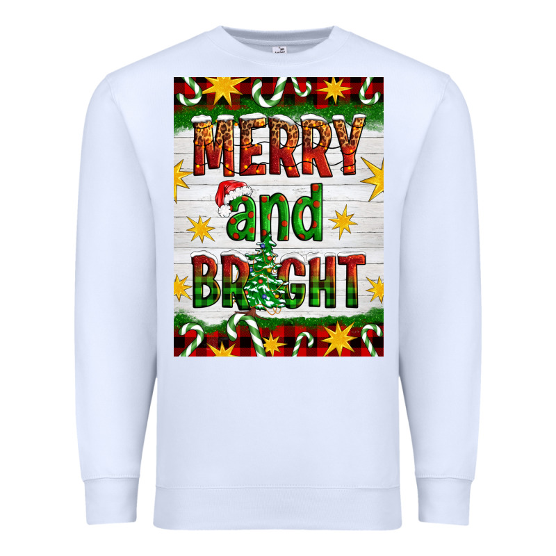 Merry And Bright Premium Sweatshirt by Artiststas | Teevron