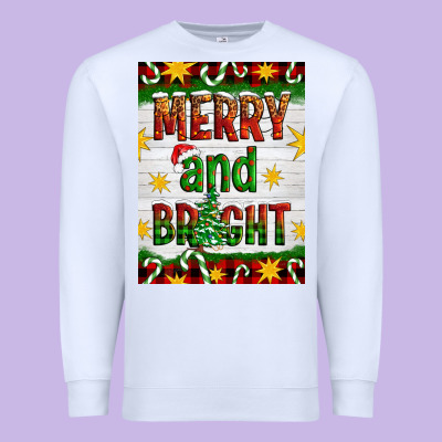 Merry And Bright Premium Sweatshirt Designed By Artiststas