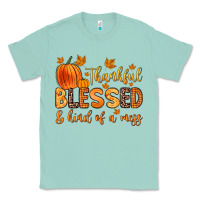 Seafoam thankful blessed and kind of a mess Classic Tee - Zillion Design Studio