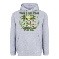 Heather Grey tanned and tipsy cocktail club sip and chill Heavyweight Hoodie - JahusDesignShop