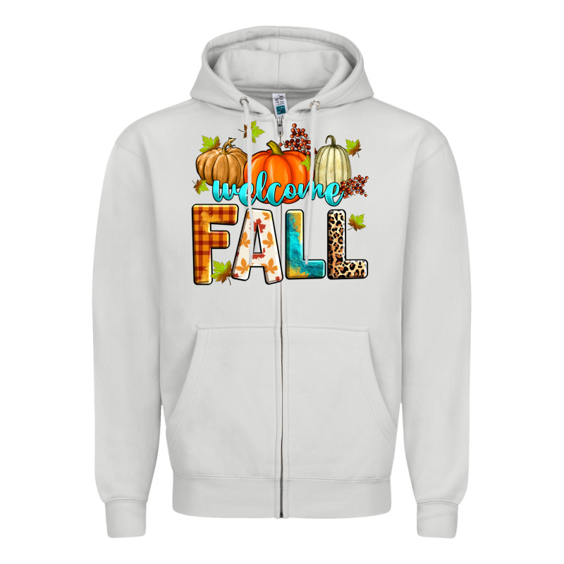 Welcome Fall Zipper Hoodie by Zillion Design Studio | Teevron