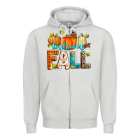Dove Grey welcome fall Zipper Hoodie - Zillion Design Studio