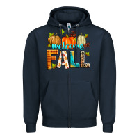 Navy welcome fall Zipper Hoodie - Zillion Design Studio