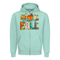 Seafoam welcome fall Zipper Hoodie - Zillion Design Studio