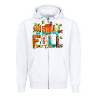 White welcome fall Zipper Hoodie - Zillion Design Studio