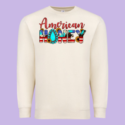 American Honey Premium Sweatshirt Designed By Jahusdesignshop